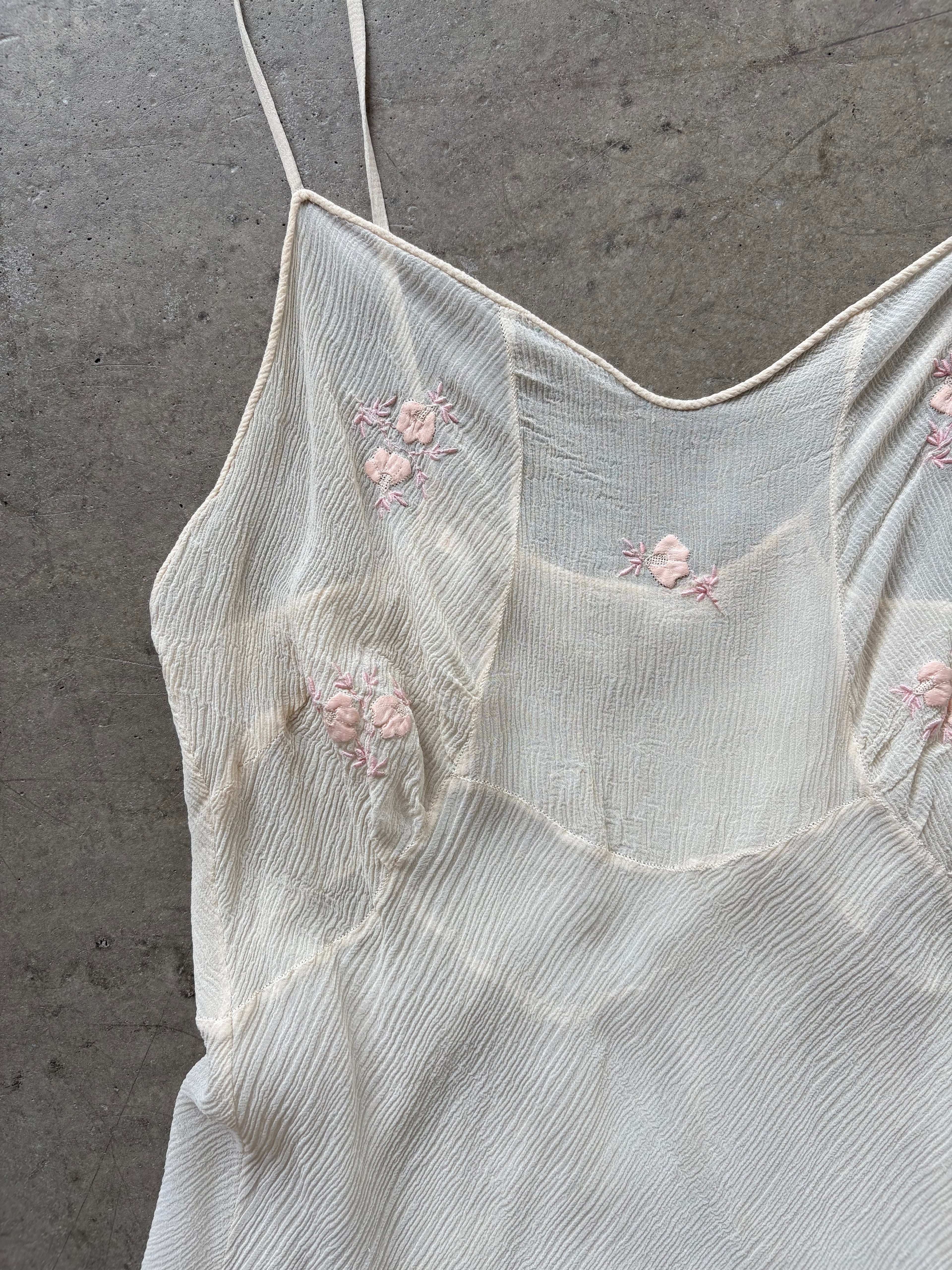 1930s Silk Chiffon Step-In