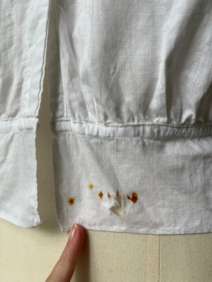 1910s Cotton Corset Cover with Pale Pink Ribbon