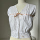 1910s Cotton Corset Cover with Pale Pink Ribbon