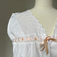 1910s Cotton Corset Cover with Pale Pink Ribbon