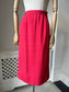 1950s Vibrant Red Slub Silk Suit with Mother of Pearl Buttons