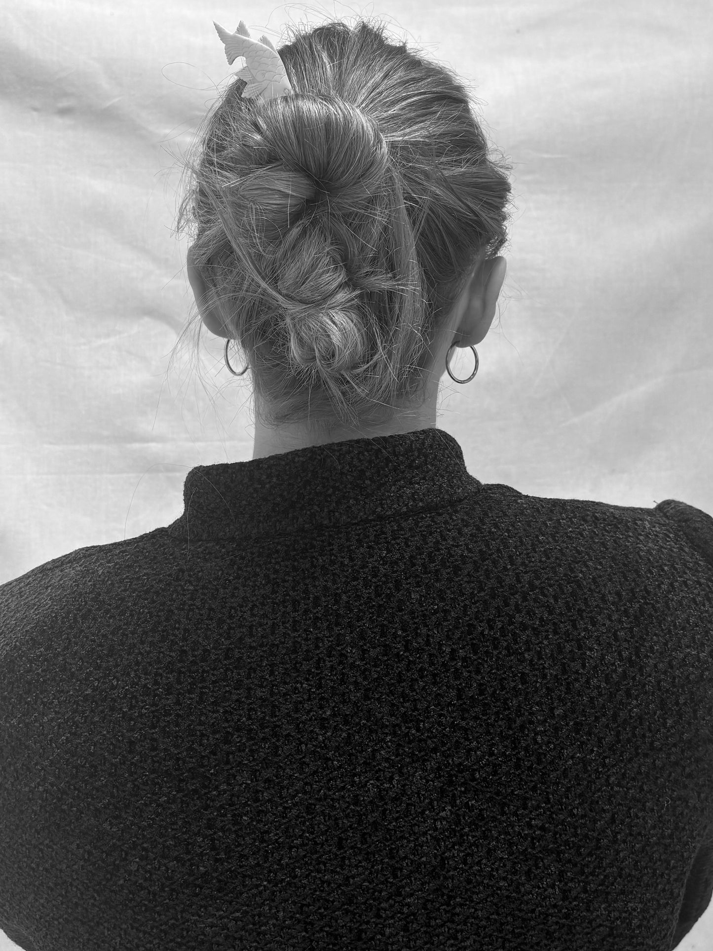 Vintage Carved Bone Hair Pin