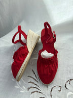 1970s Red Espadrille Shoes
