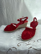 1970s Red Espadrille Shoes