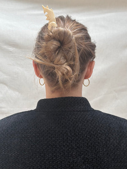 Vintage Carved Bone Hair Pin