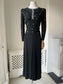 1940s 'Susan Small' Black Evening Dress with gems