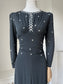 1940s 'Susan Small' Black Evening Dress with gems