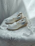 2000s White Espadrille Shoes