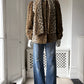 1980s Faux Fur Leopard Coat with Attached Scarf