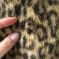 1980s Faux Fur Leopard Coat with Attached Scarf
