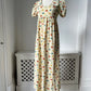 1970s Pale Yellow Ditsy Babydoll Dress