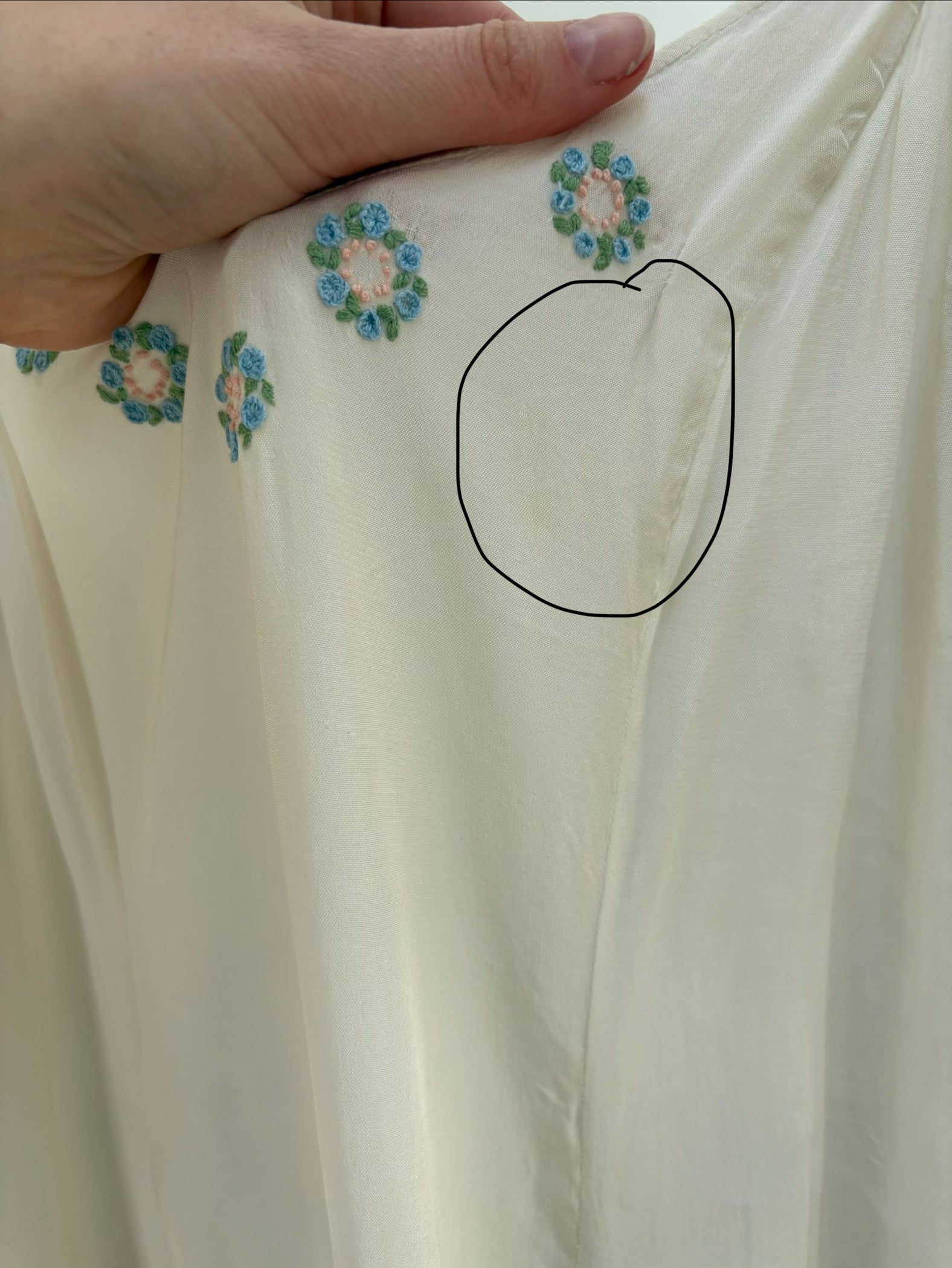 1940s Embroidered Slip