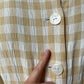 1990s Pale Yellow Gingham Dress