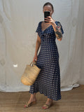2000s Pure Silk Polka Dot Dress