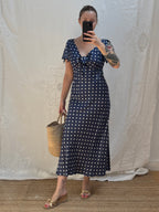 2000s Pure Silk Polka Dot Dress