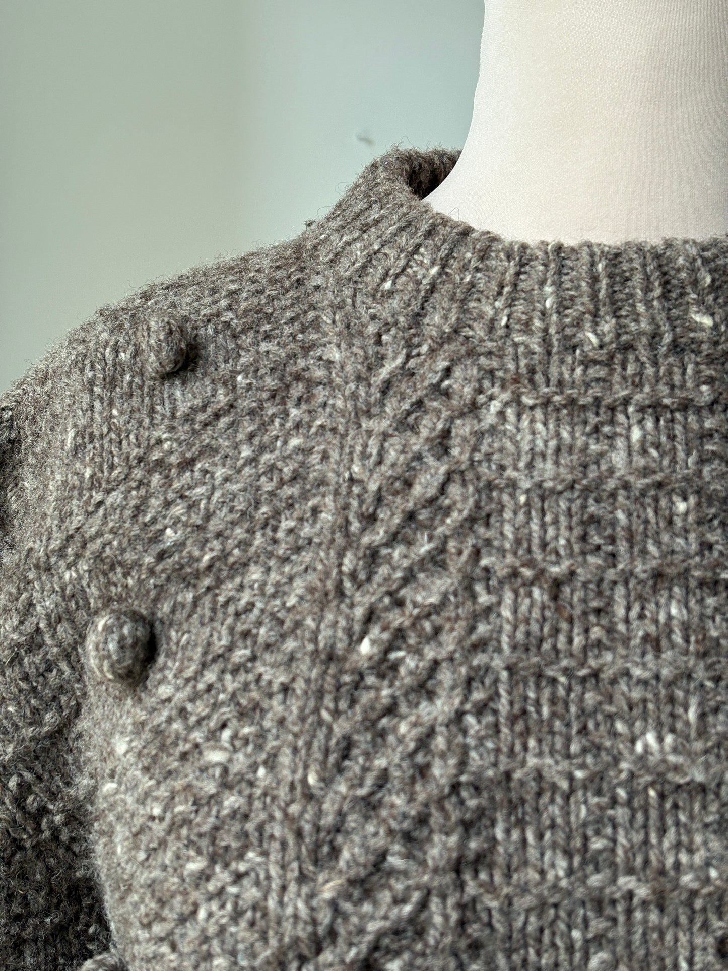 1990s Chunky Brown Wool Sweater