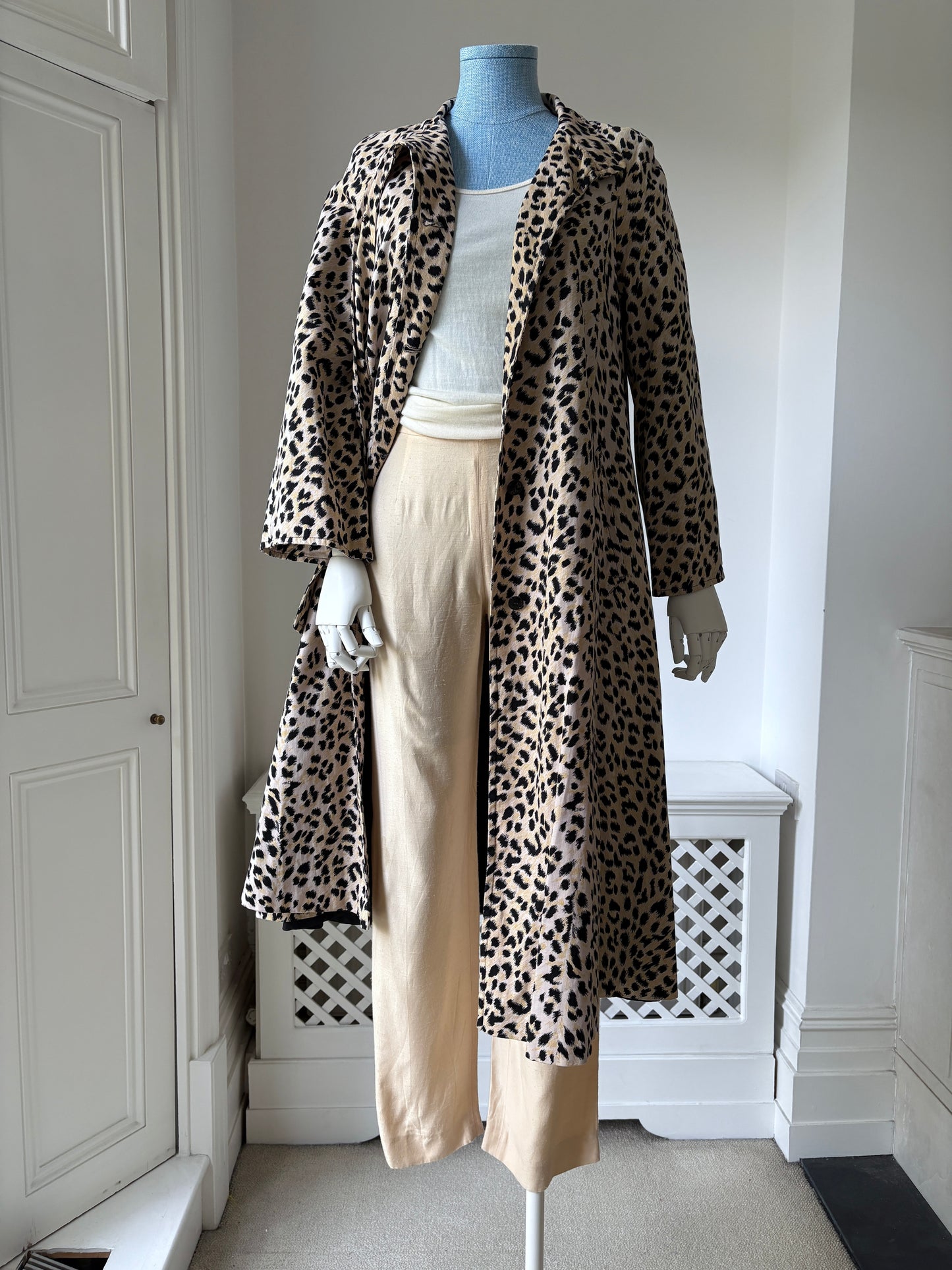 1960s Leopard Print Swing Coat