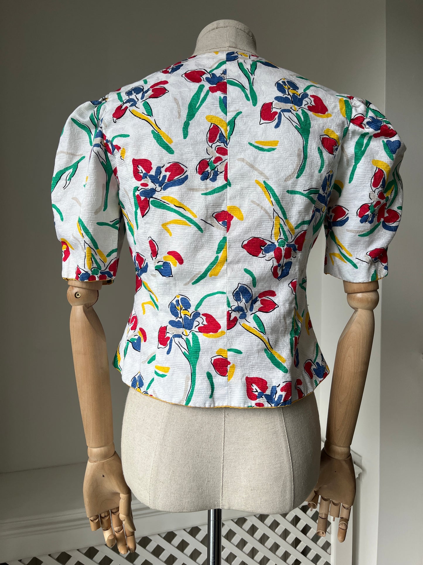 1980s Handmade Floral Blouse