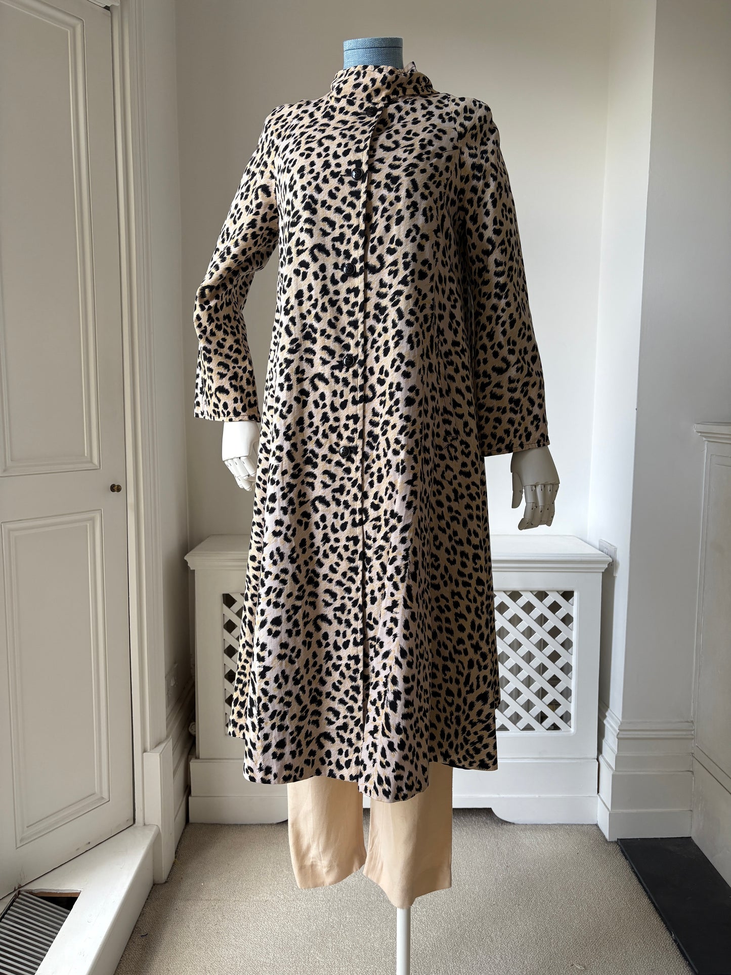 1960s Leopard Print Swing Coat
