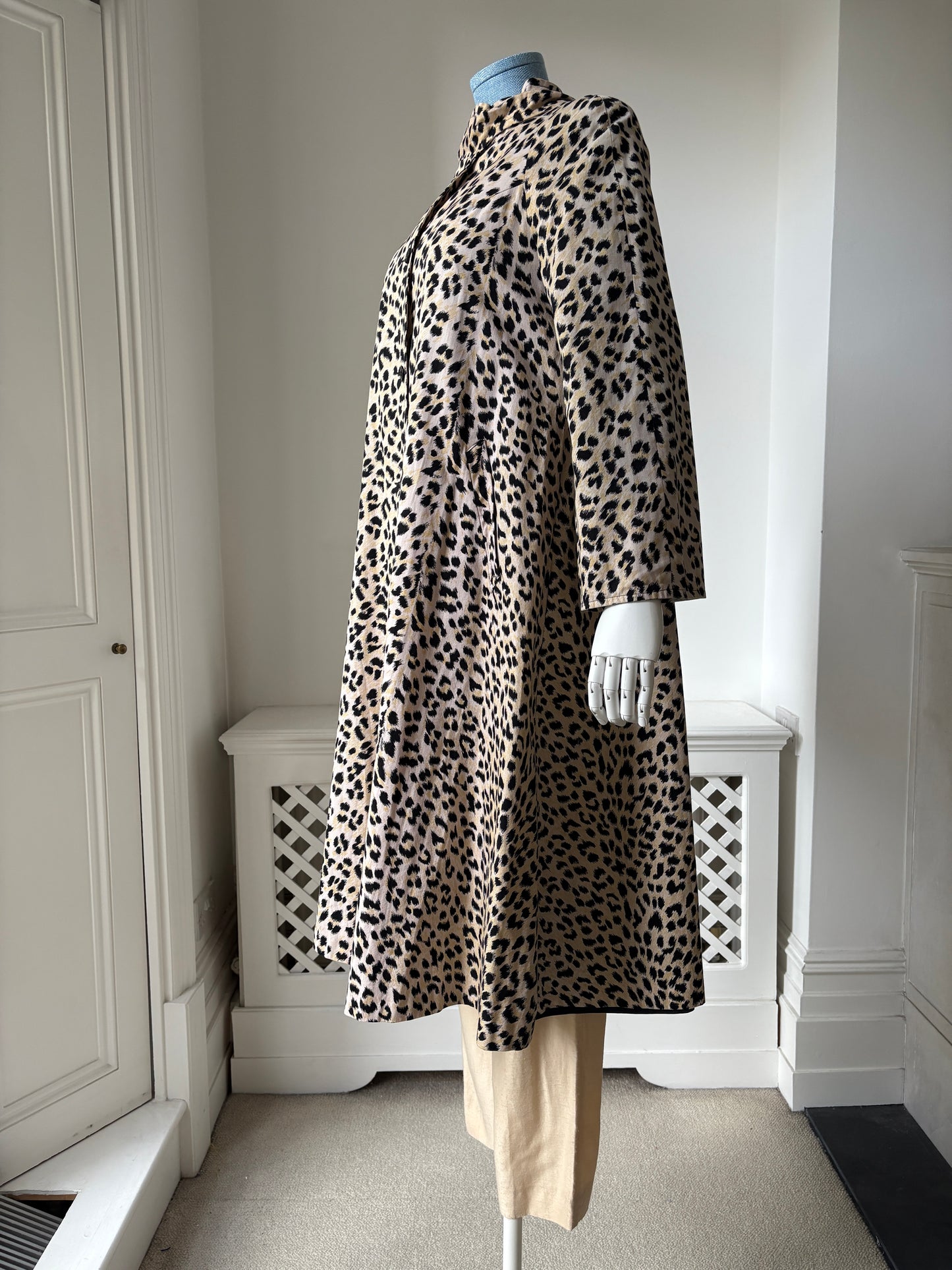 1960s Leopard Print Swing Coat