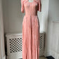 1930s 1940s Pink Velvet 'Lee Delman' Evening Gown