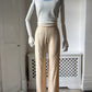 1990s Cream Silk Trousers