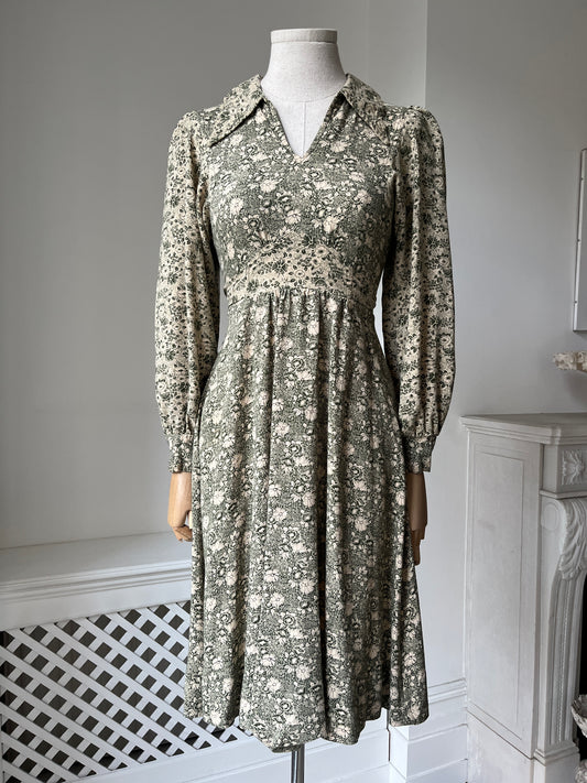 1970s 'Susie G' Floral Midi Dress