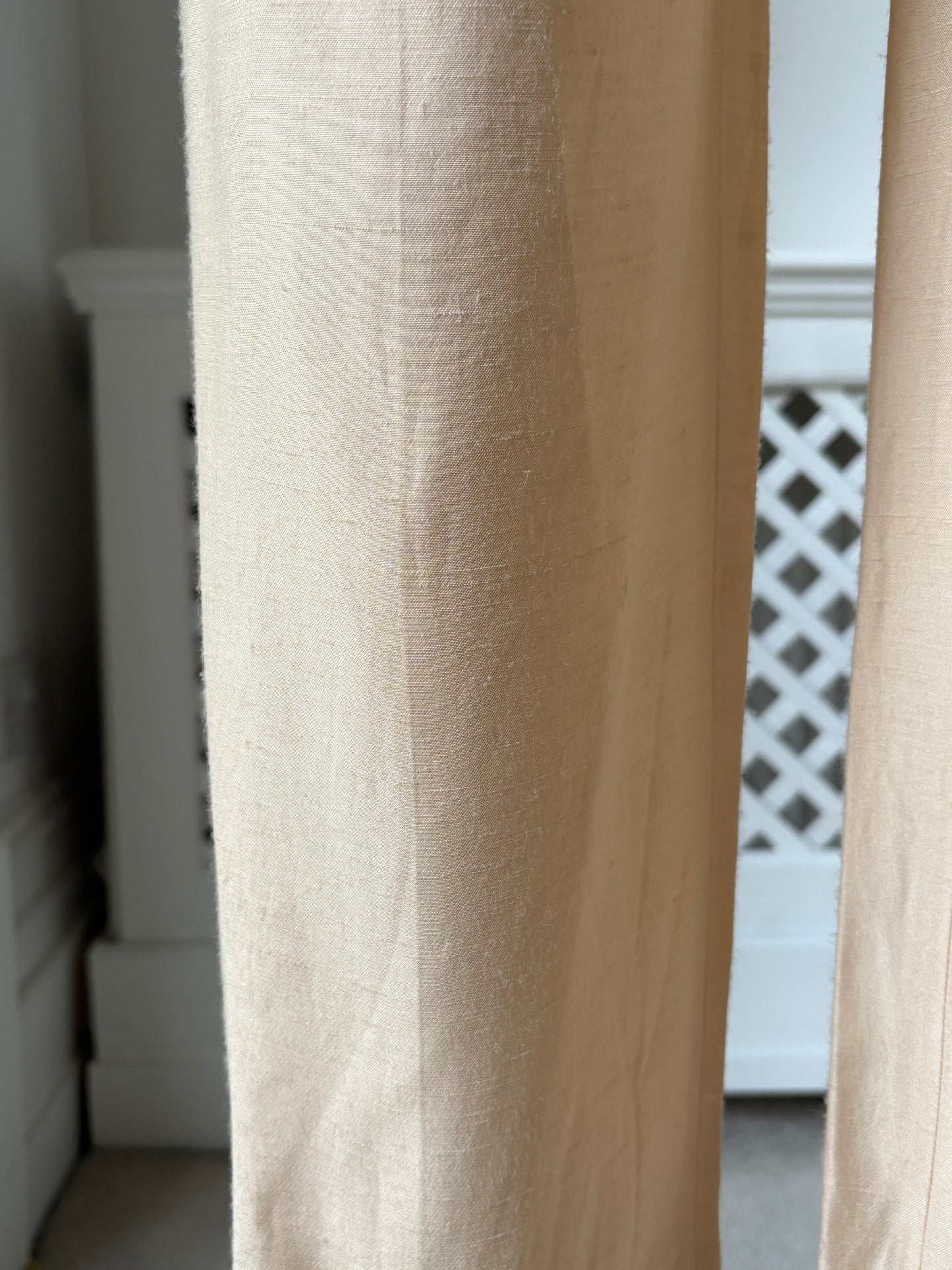 1990s Cream Silk Trousers