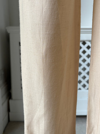 1990s Cream Silk Trousers