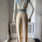 1990s Cream Silk Trousers