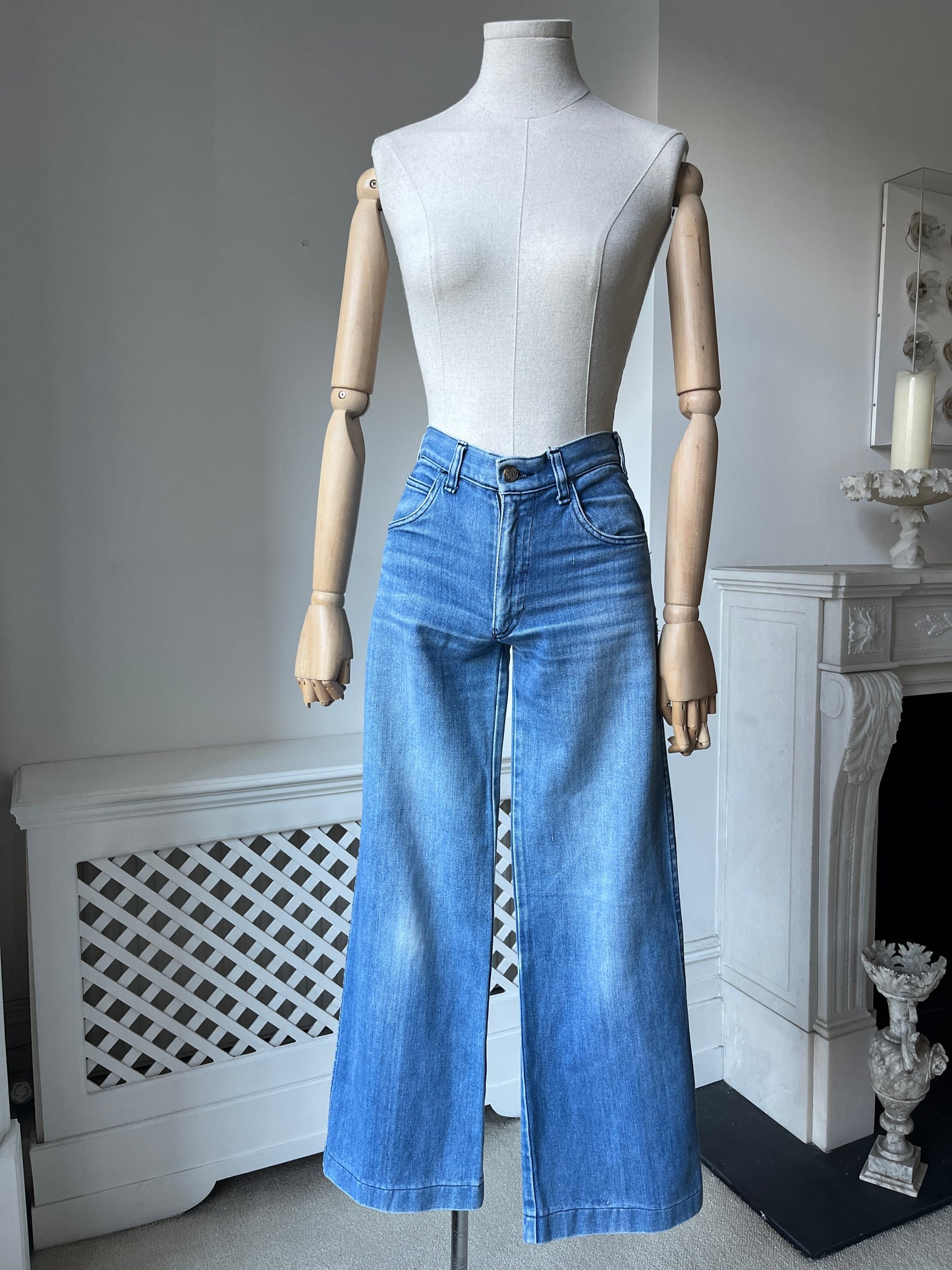 1970s Light Blue Wide Leg Jeans