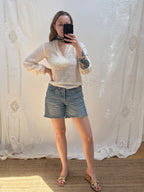 1970s Cheesecloth Cotton Blouse