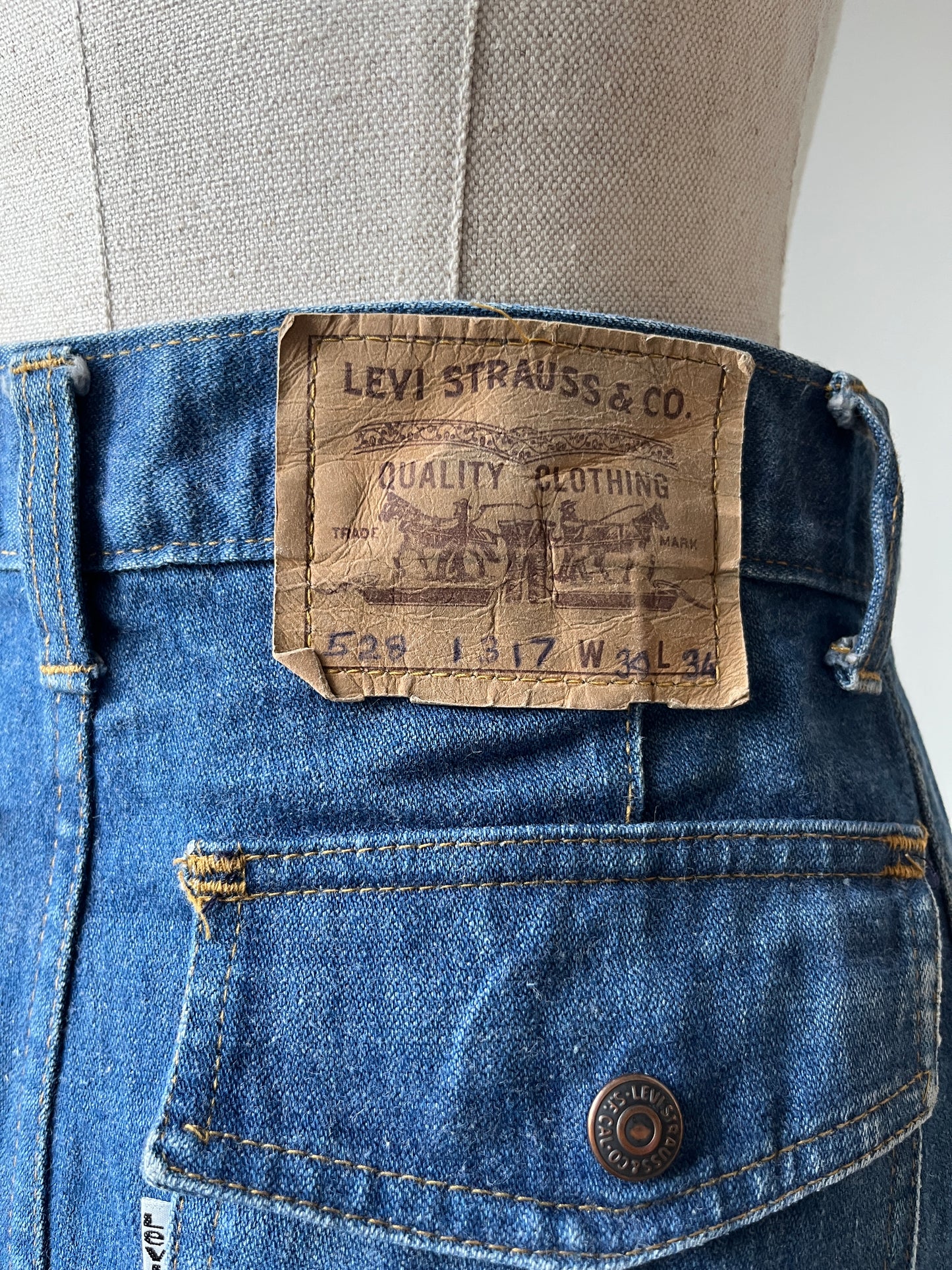 1980s 'Levis' Straight Leg Jeans