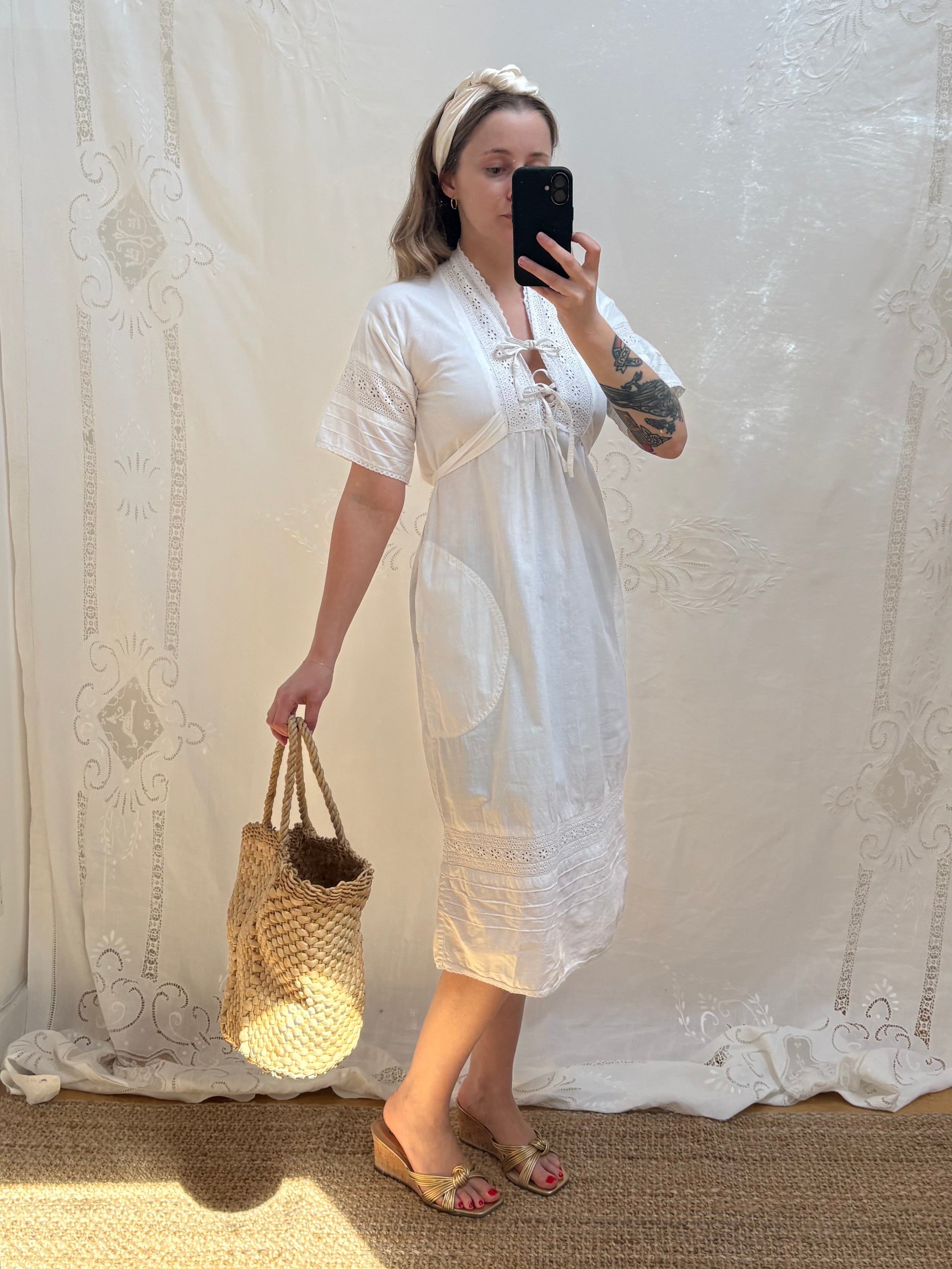 1970s 'French' Connection Cotton Dress