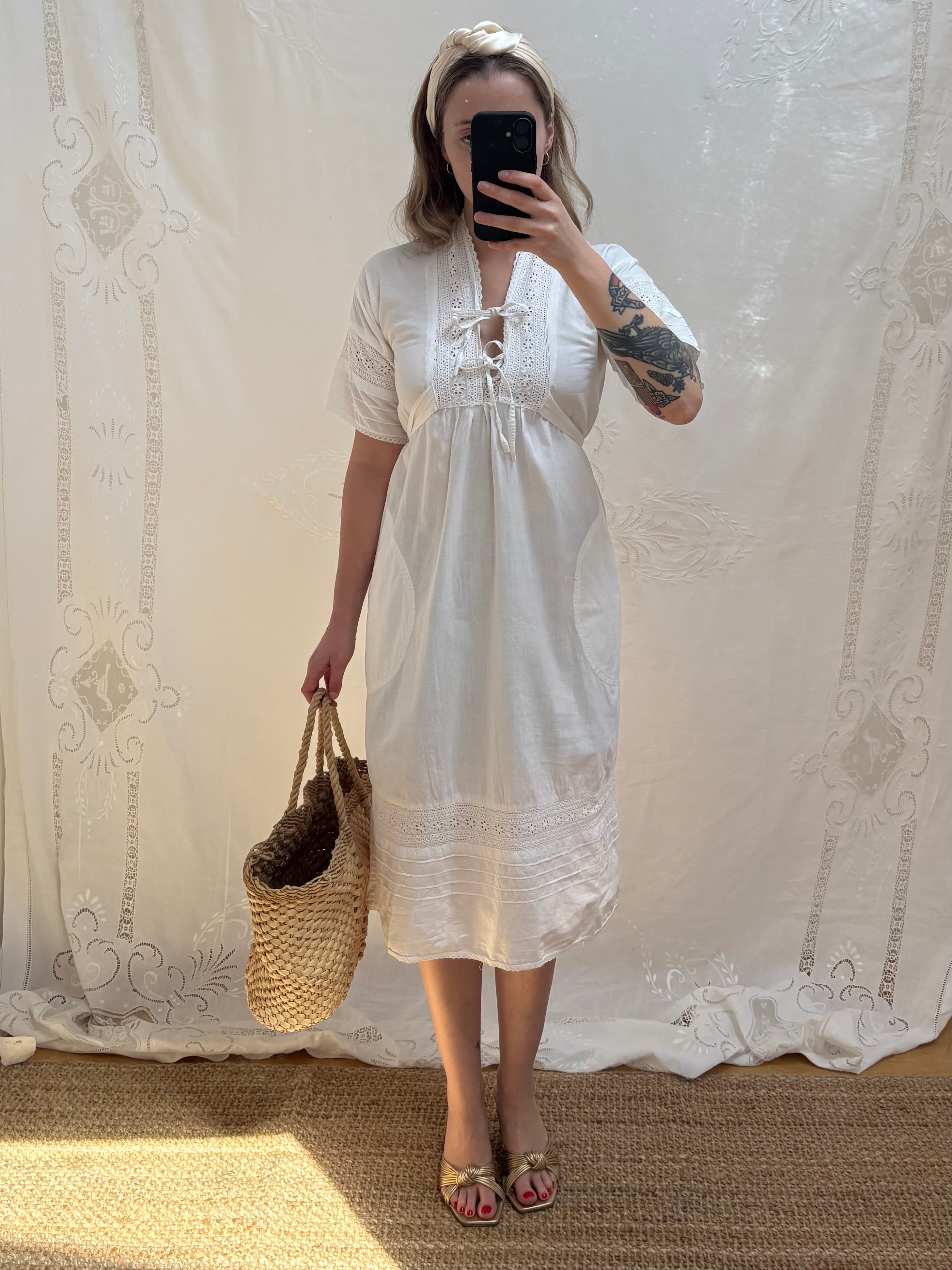 1970s 'French' Connection Cotton Dress