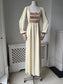 1970s Crepe Smocked Maxi Dress