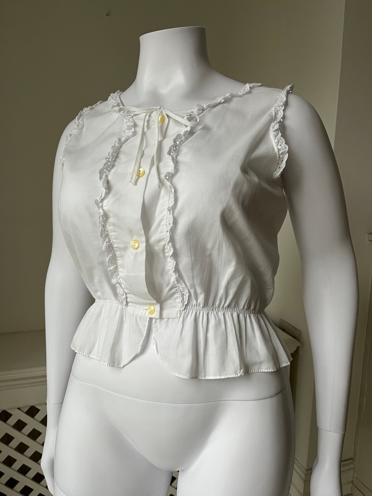 1970s does Edwardian Corset Cover Style Chemise