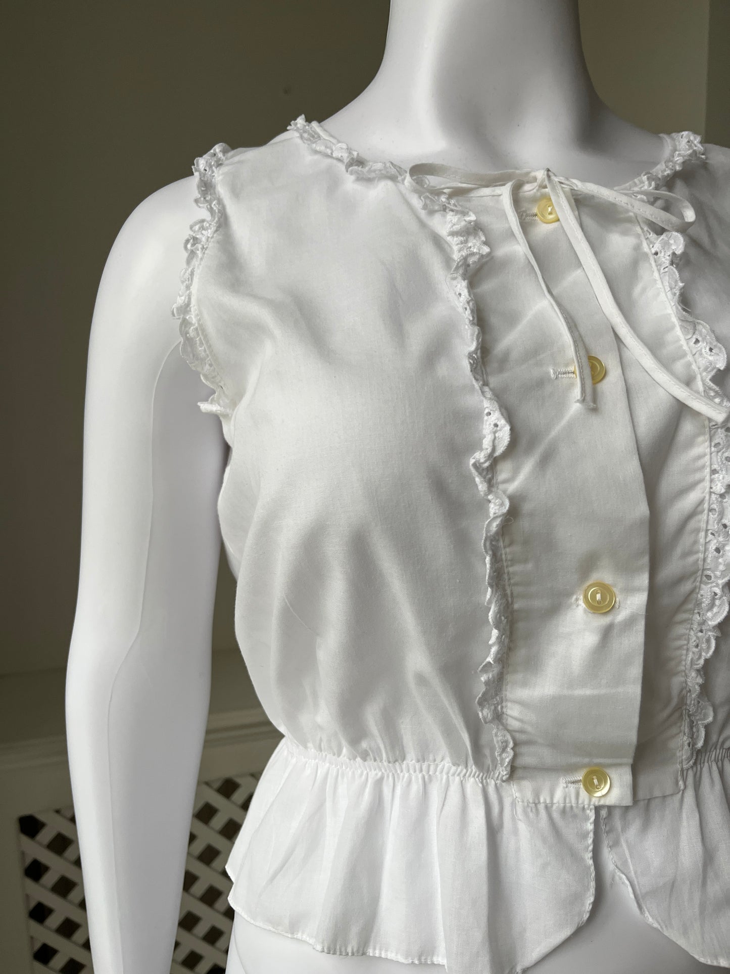 1970s does Edwardian Corset Cover Style Chemise