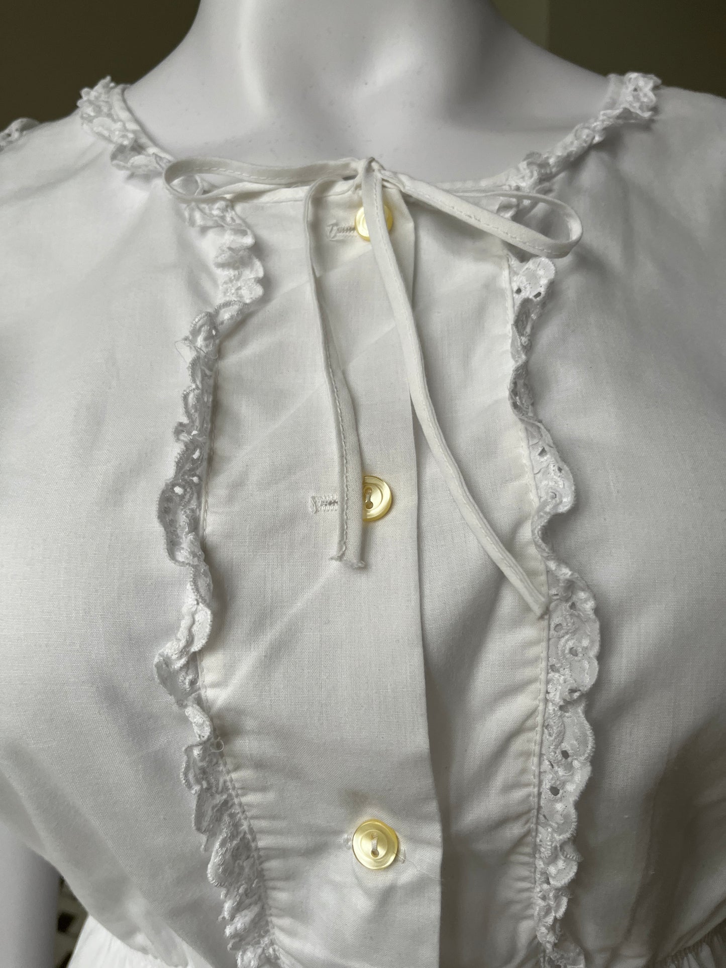 1970s does Edwardian Corset Cover Style Chemise