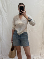 1970s Cheesecloth Cotton Blouse