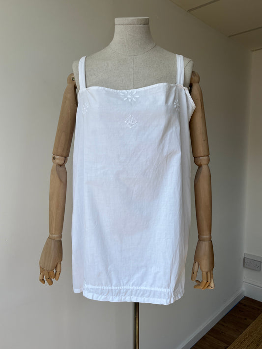 1900s White Cotton Chemise Short Tunic