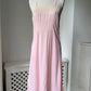 1940s Candy Floss Pink Midi Pink Slip with Lace