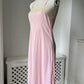 1940s Candy Floss Pink Midi Pink Slip with Lace