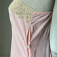 1940s Candy Floss Pink Midi Pink Slip with Lace
