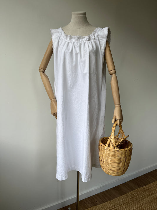 1900s Cotton Smock Nightdress