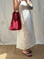 Vintage 1980s Red Crochet Bag