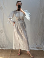 1970s Pure Cotton Mexican Dress