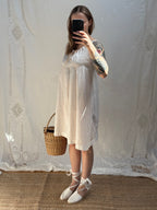 1910s Pure Cotton Dress with Ribbon