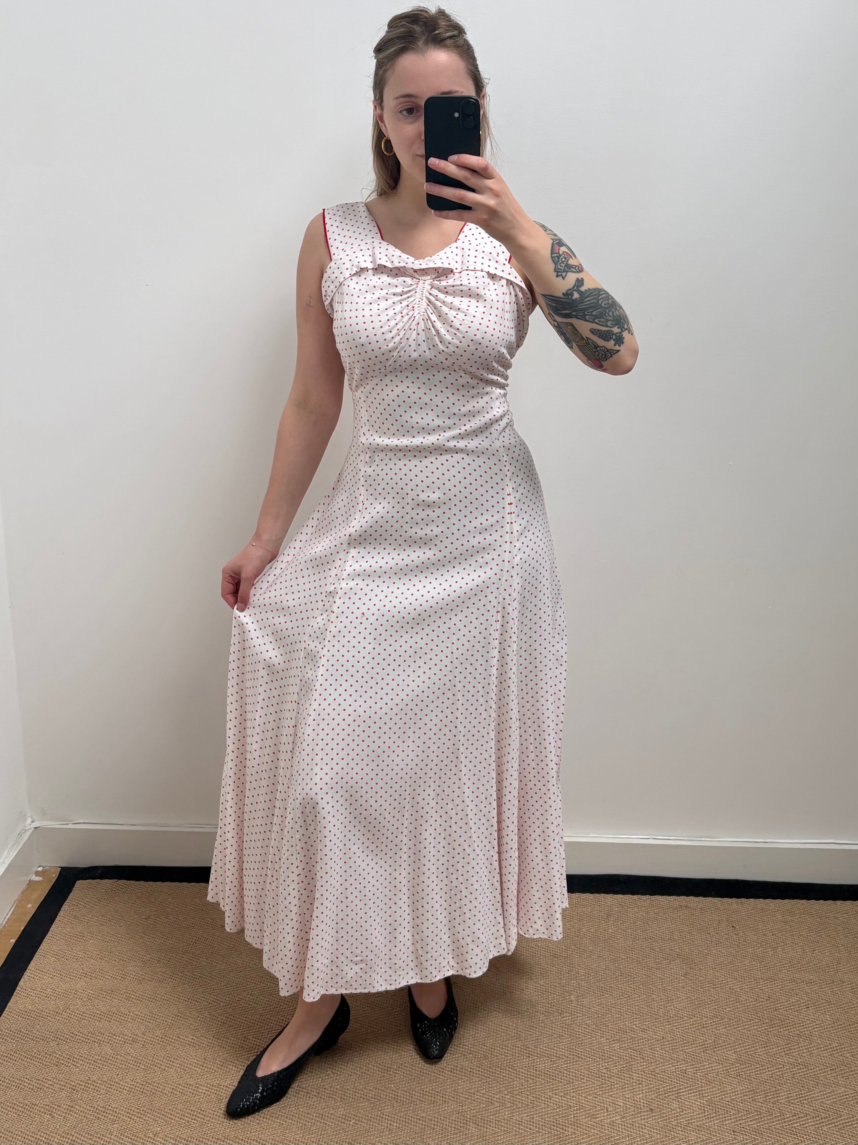 1930s Cotton Matching Dress Set