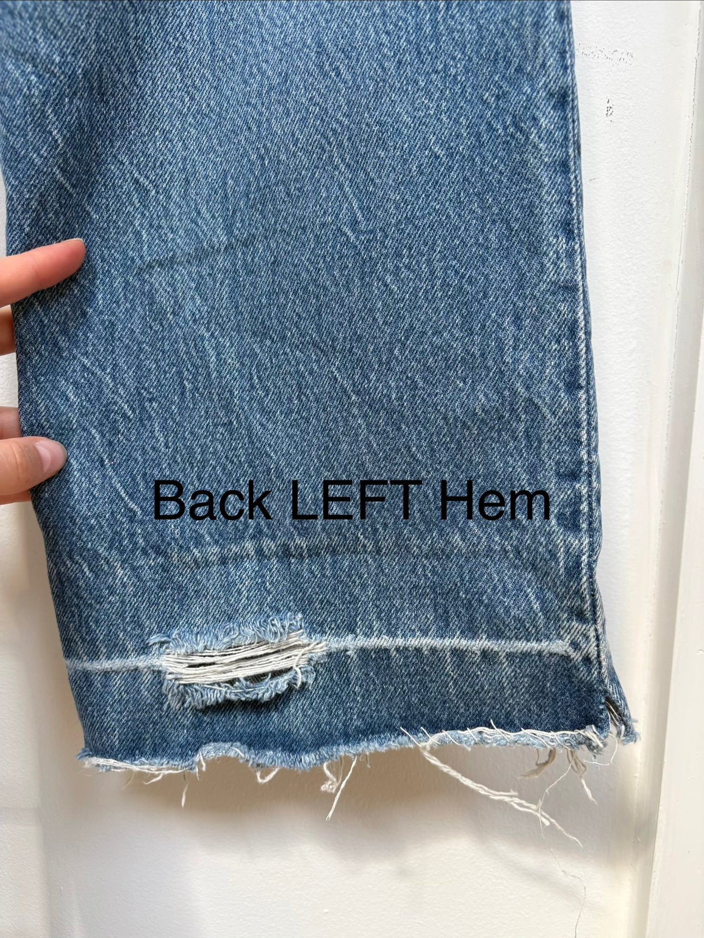1990s 'Levi's' 501 Straight Leg Jeans with Thrashed Hems